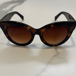 O by Oscar de la Renta Tortoiseshell Cat Eye Sunglasses